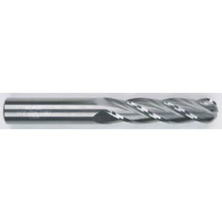 End Mill, Ball Nose Center Cutting Long Length Single End, Series 5957, 14 Diameter Cutter, 3 Ov